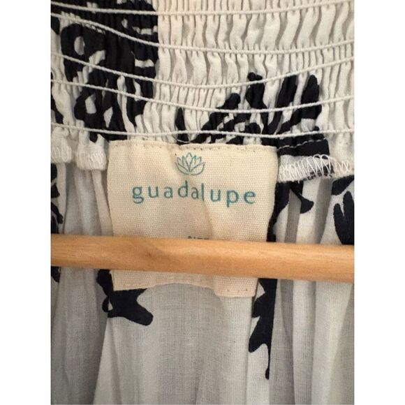 Guadalupe Inaya Black & White Pattern Midi Dress Size Small - Picture 5 of 9